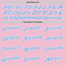 Загрузить изображение в средство просмотра галереи, Custom Light Pink Light Blue-White Authentic Throwback Basketball Jersey