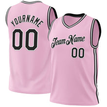 Загрузить изображение в средство просмотра галереи, Custom Light Pink Black-White Authentic Throwback Basketball Jersey