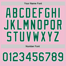 Laden Sie das Bild in den Galerie-Viewer, Custom Light Pink Kelly Green-White Authentic Throwback Basketball Jersey