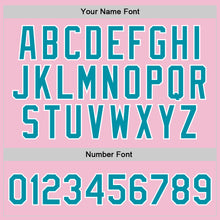 Загрузить изображение в средство просмотра галереи, Custom Light Pink Teal-White Authentic Throwback Basketball Jersey