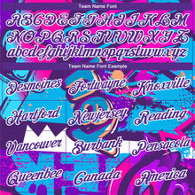 Load image into Gallery viewer, Custom Graffiti Pattern Purple-White Words 3D Long Sleeve Performance T-Shirt