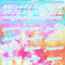 Laden Sie das Bild in den Galerie-Viewer, Custom Tie Dye White-Light Blue Rainbow 3D Long Sleeve Performance T-Shirt