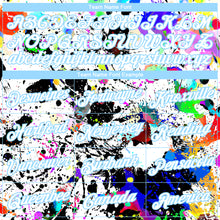 Load image into Gallery viewer, Custom Graffiti Pattern White-Light Blue Splashes 3D Long Sleeve Performance T-Shirt