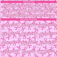 Load image into Gallery viewer, Custom Pink White Breast Cancer 3D Pattern Long Sleeve Performance T-Shirt