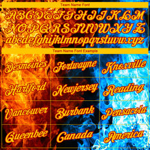 Load image into Gallery viewer, Custom Black Red Gold Royal-Light Blue Flame 3D Pattern Long Sleeve Performance T-Shirt