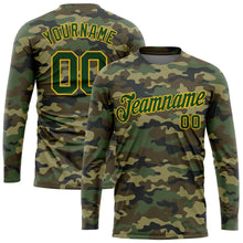 Загрузить изображение в средство просмотра галереи, Custom Camo Green-Gold Salute To Service Long Sleeve Performance T-Shirt