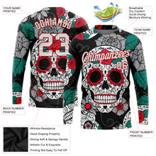 Загрузить изображение в средство просмотра галереи, Custom Graffiti Pattern White-Red Skull Fashion 3D Long Sleeve Performance T-Shirt