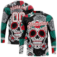 Загрузить изображение в средство просмотра галереи, Custom Graffiti Pattern White-Red Skull Fashion 3D Long Sleeve Performance T-Shirt