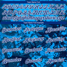 Load image into Gallery viewer, Custom Graffiti Pattern Royal-White Abstract Ink Handmade Art 3D Long Sleeve Performance T-Shirt