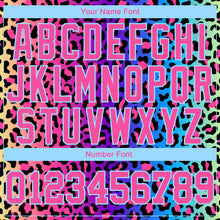 Load image into Gallery viewer, Custom Purple Pink-Light Blue Leopard 3D Pattern Long Sleeve Performance T-Shirt