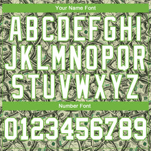 Load image into Gallery viewer, Custom Green White-Neon Green Dollar 3D Pattern Long Sleeve Performance T-Shirt