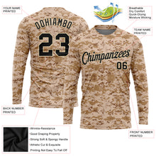 Laden Sie das Bild in den Galerie-Viewer, Custom Camo Black-Cream Salute To Service Long Sleeve Performance T-Shirt