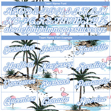Загрузить изображение в средство просмотра галереи, Custom White White-Light Blue Hawaii Palm Trees 3D Pattern Long Sleeve Performance T-Shirt