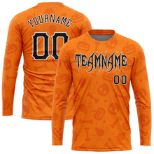 Загрузить изображение в средство просмотра галереи, Custom 3D Pattern Halloween Pumpkins Skulls Candies Spiders Long Sleeve Performance T-Shirt
