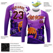 Загрузить изображение в средство просмотра галереи, Custom 3D Pattern Halloween Pumpkins Horror Night Long Sleeve Performance T-Shirt