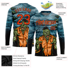 Загрузить изображение в средство просмотра галереи, Custom 3D Pattern Halloween Trick Treat Horror Night Long Sleeve Performance T-Shirt