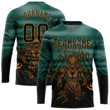 Загрузить изображение в средство просмотра галереи, Custom 3D Pattern Halloween Trick Treat Horror Night Long Sleeve Performance T-Shirt