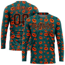 Загрузить изображение в средство просмотра галереи, Custom 3D Pattern Halloween Pumpkins Long Sleeve Performance T-Shirt