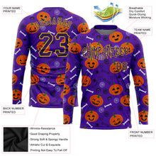 Загрузить изображение в средство просмотра галереи, Custom 3D Pattern Halloween Pumpkins Long Sleeve Performance T-Shirt