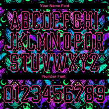 Загрузить изображение в средство просмотра галереи, Custom 3D Pattern Bright Multicolored Halloween Bats Long Sleeve Performance T-Shirt