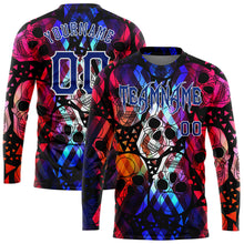 Charger l'image dans la galerie, Custom 3D Pattern Halloween Skulls Long Sleeve Performance T-Shirt