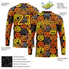 Загрузить изображение в средство просмотра галереи, Custom 3D Pattern Halloween Pumpkins Long Sleeve Performance T-Shirt