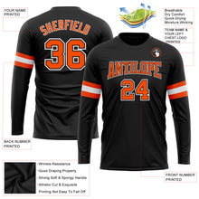 Загрузить изображение в средство просмотра галереи, Custom Black Orange-White Long Sleeve Performance T-Shirt