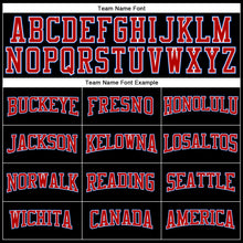 Load image into Gallery viewer, Custom Black Red Royal-White Long Sleeve Performance T-Shirt