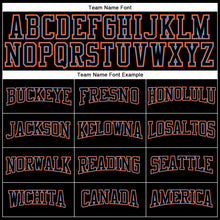 Загрузить изображение в средство просмотра галереи, Custom Black Black Powder Blue-Orange Long Sleeve Performance T-Shirt
