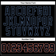 Загрузить изображение в средство просмотра галереи, Custom Black Black Powder Blue-Orange Long Sleeve Performance T-Shirt
