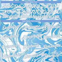 Load image into Gallery viewer, Custom 3D Pattern Design Abstract Ocean With Waves Fluid Art Long Sleeve Performance T-Shirt