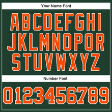 Load image into Gallery viewer, Custom Green Orange-White Long Sleeve Performance T-Shirt