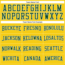 Charger l'image dans la galerie, Custom Gold Green-White Long Sleeve Performance T-Shirt