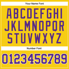 Загрузить изображение в средство просмотра галереи, Custom Gold Purple-White Long Sleeve Performance T-Shirt