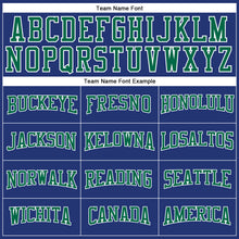 Load image into Gallery viewer, Custom Royal Kelly Green-White Long Sleeve Performance T-Shirt