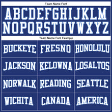 Laden Sie das Bild in den Galerie-Viewer, Custom Royal White-Light Blue Long Sleeve Performance T-Shirt