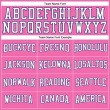 Load image into Gallery viewer, Custom Pink White-Royal Long Sleeve Performance T-Shirt