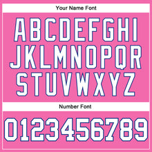 Load image into Gallery viewer, Custom Pink White-Royal Long Sleeve Performance T-Shirt