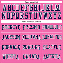 Laden Sie das Bild in den Galerie-Viewer, Custom Pink Navy-White Long Sleeve Performance T-Shirt