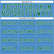 Загрузить изображение в средство просмотра галереи, Custom Powder Blue Kelly Green-White Long Sleeve Performance T-Shirt