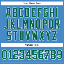 Загрузить изображение в средство просмотра галереи, Custom Powder Blue Kelly Green-White Long Sleeve Performance T-Shirt