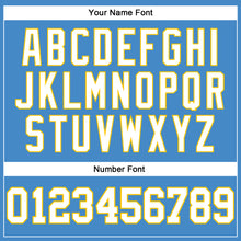 Загрузить изображение в средство просмотра галереи, Custom Powder Blue White Gold Long Sleeve Performance T-Shirt