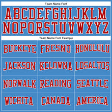 Загрузить изображение в средство просмотра галереи, Custom Powder Blue Red-White Long Sleeve Performance T-Shirt