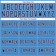 Загрузить изображение в средство просмотра галереи, Custom Powder Blue Navy-White Long Sleeve Performance T-Shirt