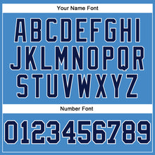 Загрузить изображение в средство просмотра галереи, Custom Powder Blue Navy-White Long Sleeve Performance T-Shirt