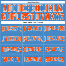 Загрузить изображение в средство просмотра галереи, Custom Powder Blue Orange-White Long Sleeve Performance T-Shirt