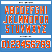 Загрузить изображение в средство просмотра галереи, Custom Powder Blue Orange-White Long Sleeve Performance T-Shirt