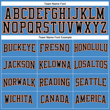 Загрузить изображение в средство просмотра галереи, Custom Powder Blue Black White-Orange Long Sleeve Performance T-Shirt