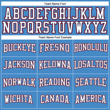 Загрузить изображение в средство просмотра галереи, Custom Powder Blue White Red-Navy Long Sleeve Performance T-Shirt