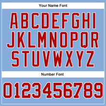 Загрузить изображение в средство просмотра галереи, Custom Light Blue Red-White Long Sleeve Performance T-Shirt